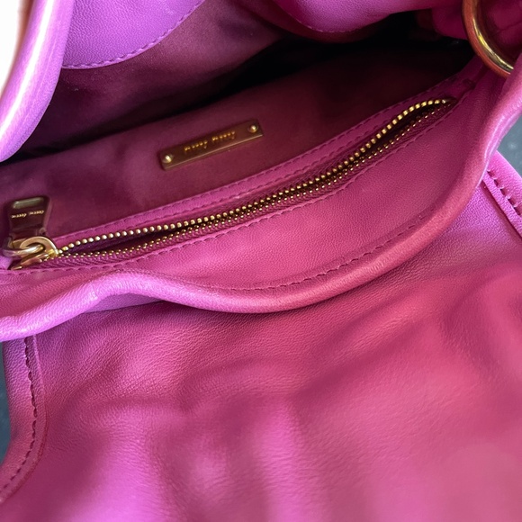 MIU MIU Miu Coffer pink matelasse nappa leather handbag crossbody bag w/dust bag - Picture 9 of 16